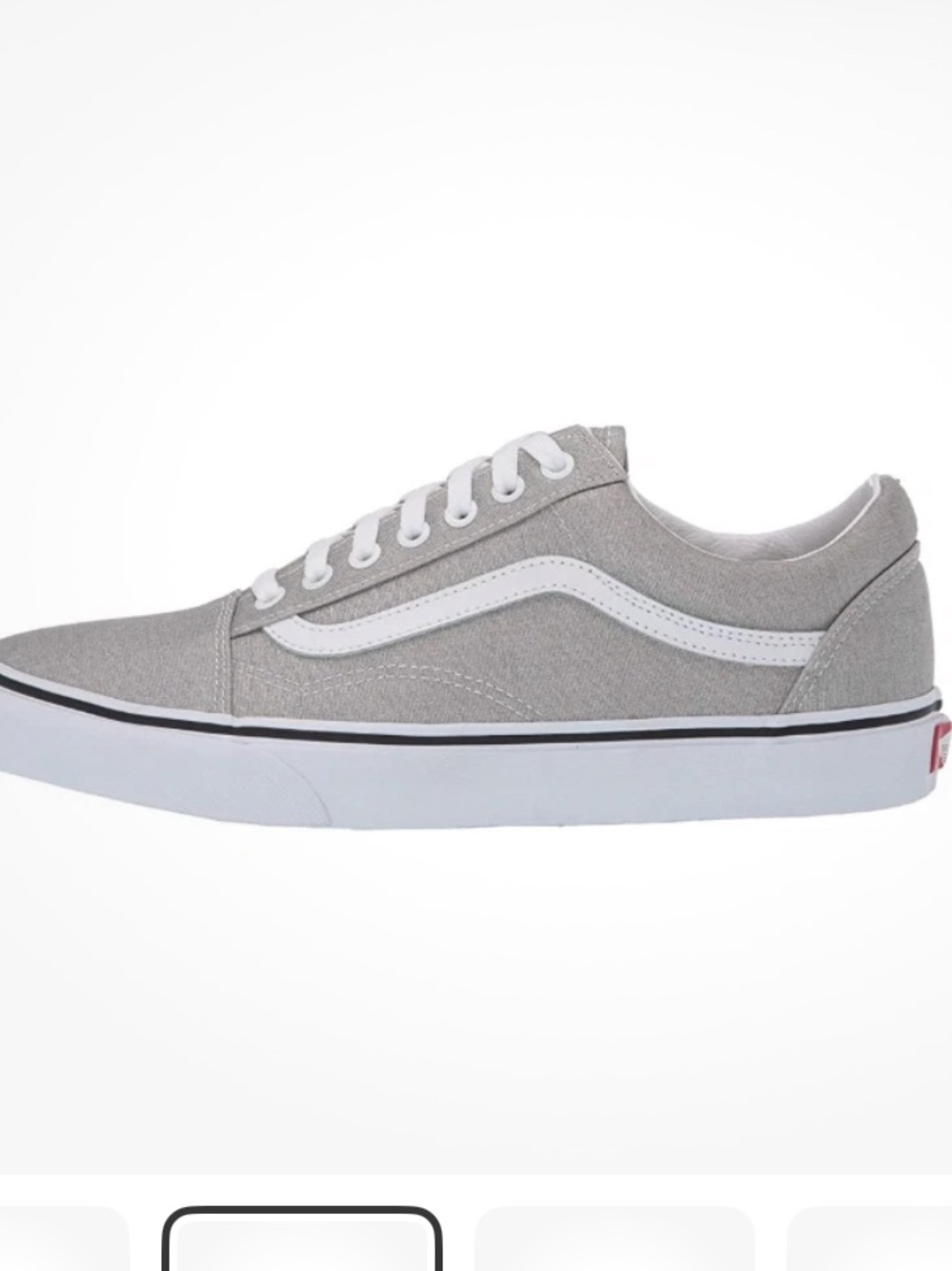 Vans Classic Low-Top Canvas Sneaker in Light Gray and White